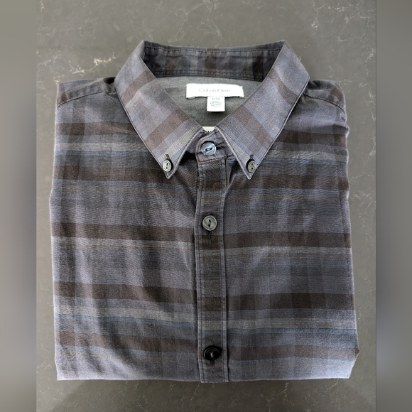 Calvin Klein Black Pleated Shirt M - Picture 3 of 8